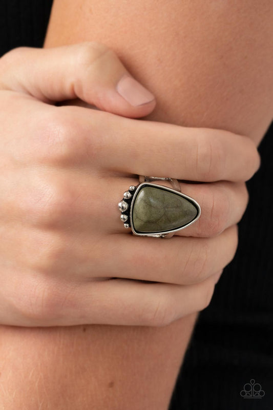 Authentically Adobe - green - Paparazzi ring