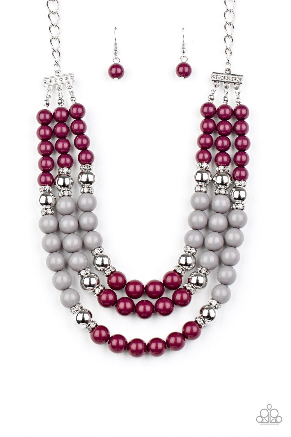 BEAD Your Own Drum - purple - Paparazzi necklace