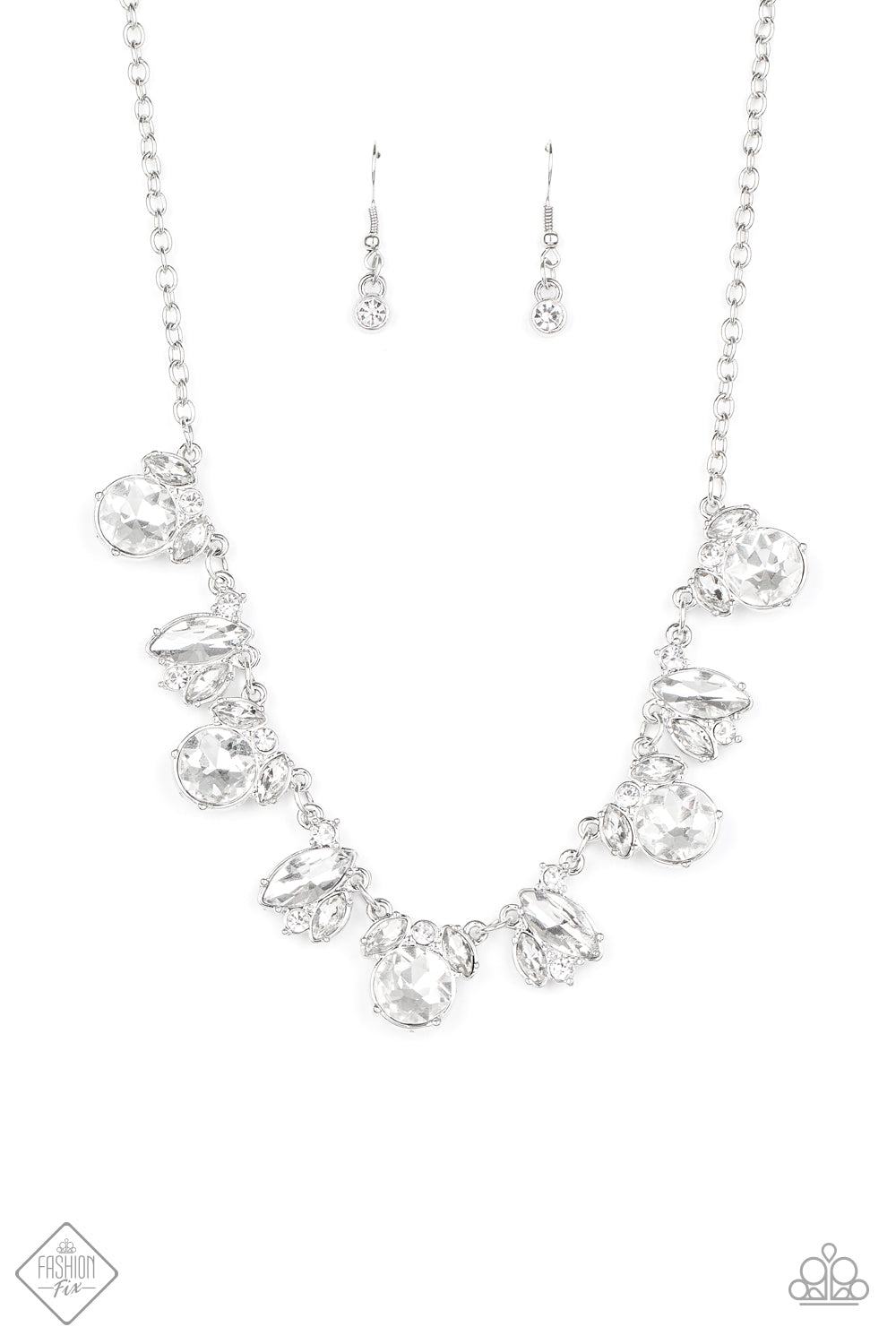 BLING To Attention - white - Paparazzi necklace