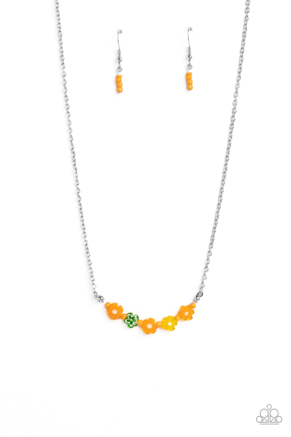 BOUQUET We Go - orange - Paparazzi necklace