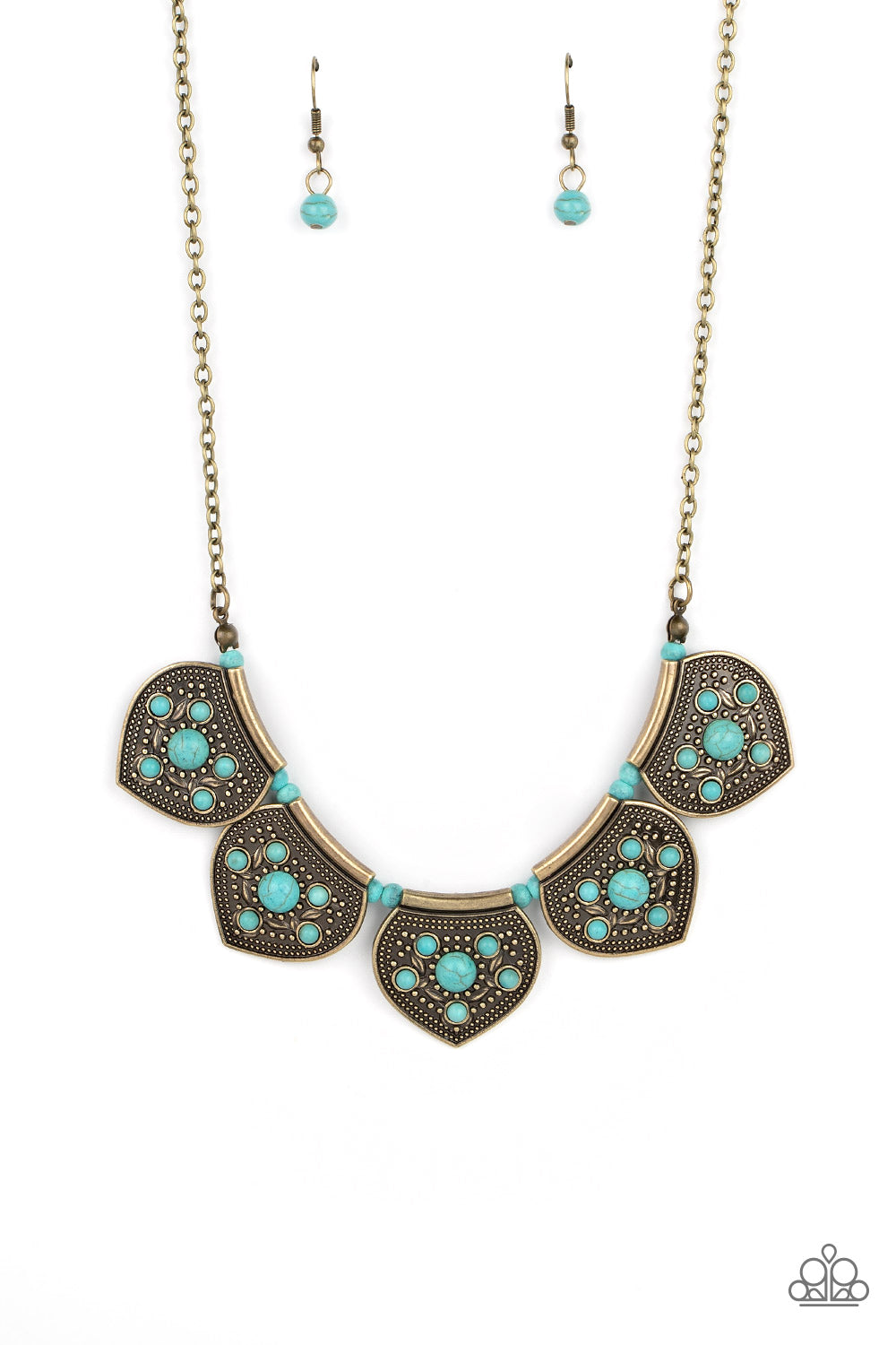 Badlands Basin - brass - Paparazzi necklace