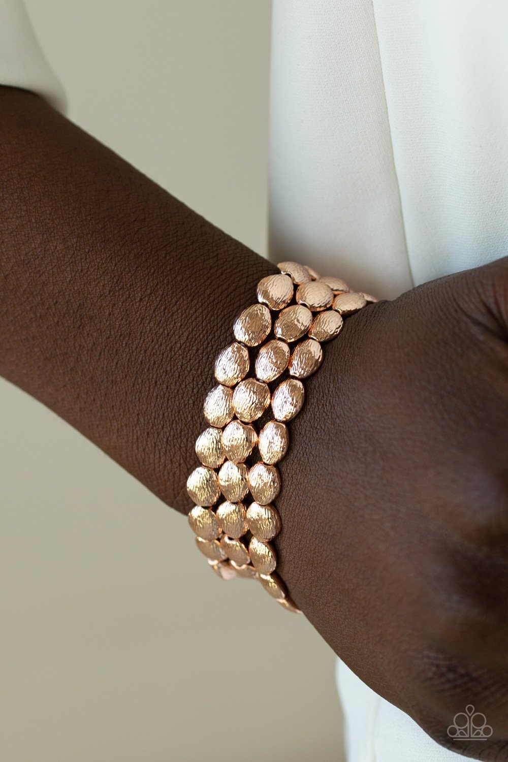 Basic Bliss-rose gold-Paparazzi bracelet