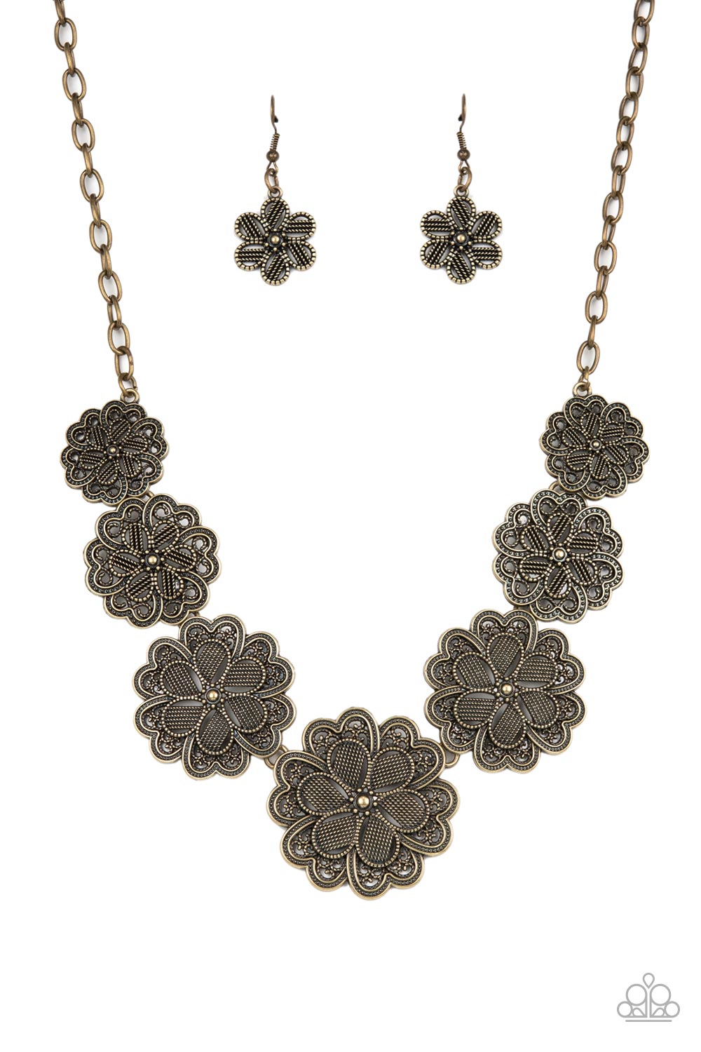 Basketful of Blossoms - brass - Paparazzi necklace