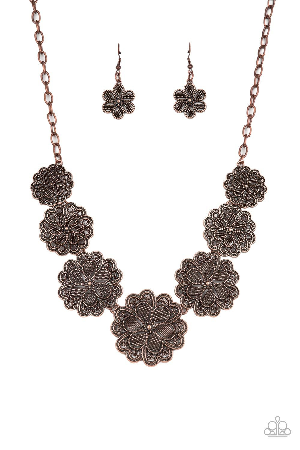 Basketful of Blossoms - copper - Paparazzi necklace