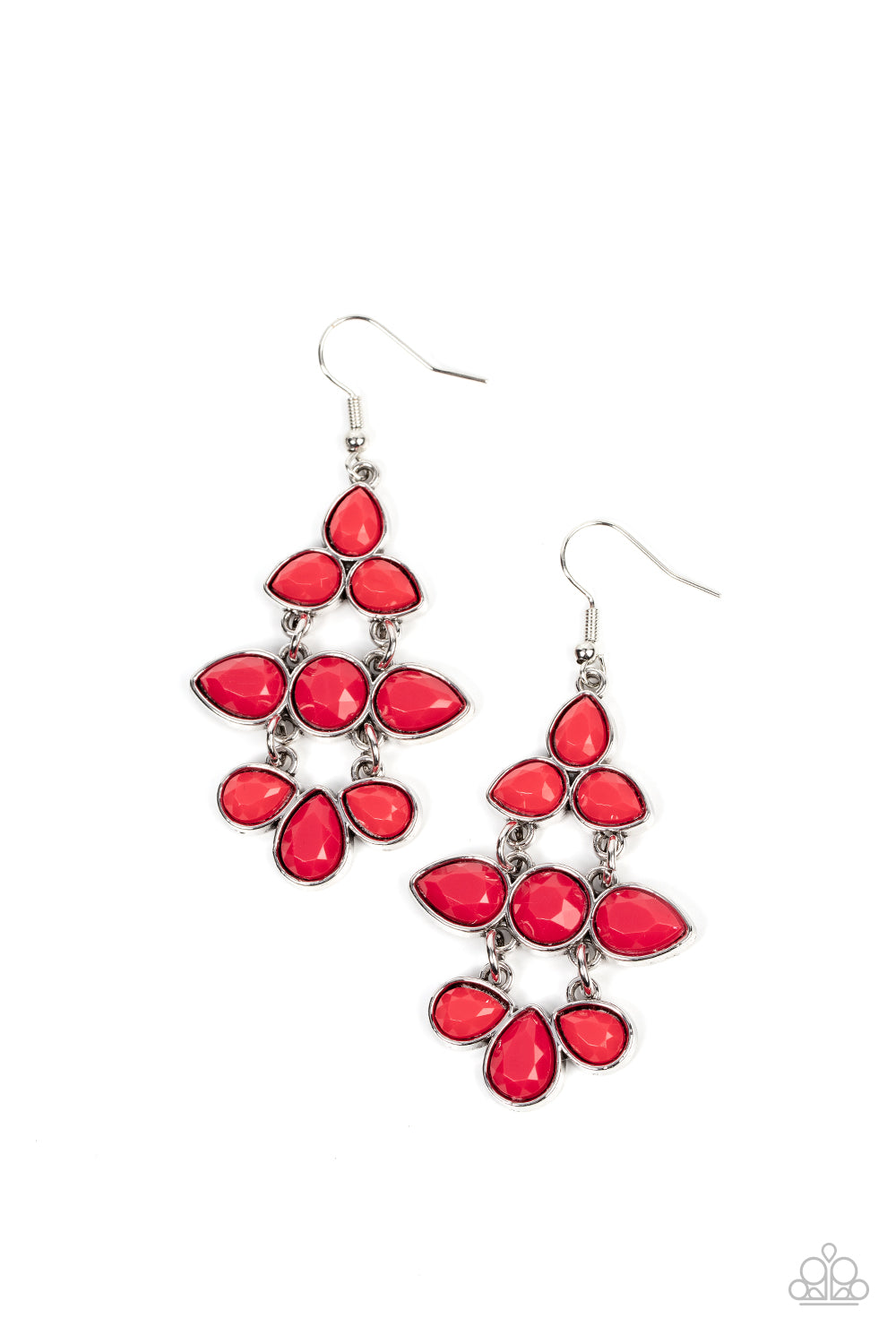 Bay Breezin - red - Paparazzi earrings