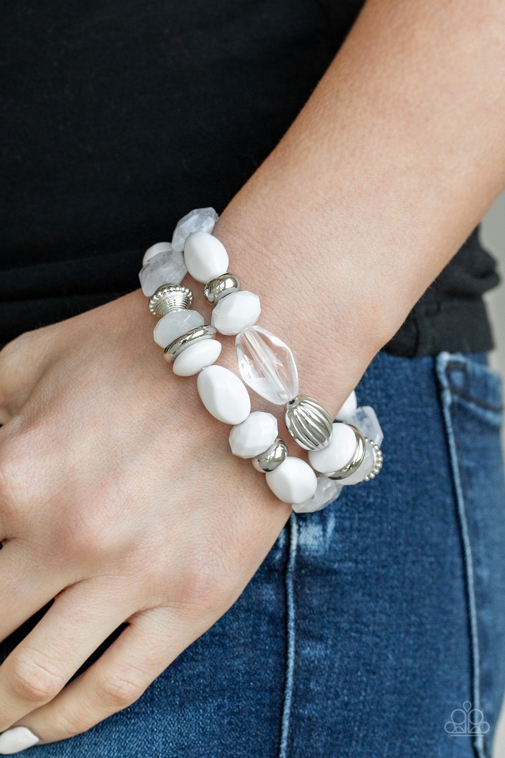 Beach Brunch-white-Paparazzi bracelet