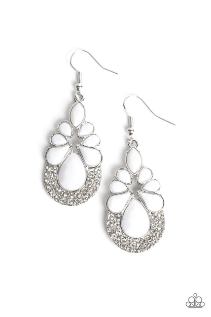 Beachfront Formal - white - Paparazzi earrings