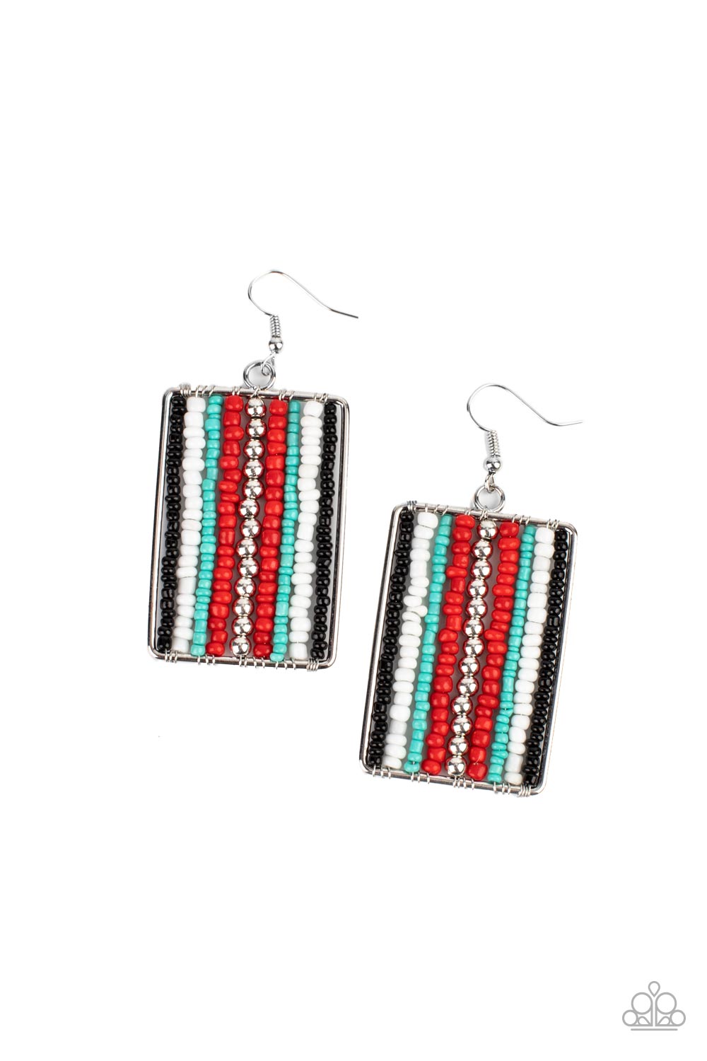 Beadwork Wonder - red - Paparazzi earrings