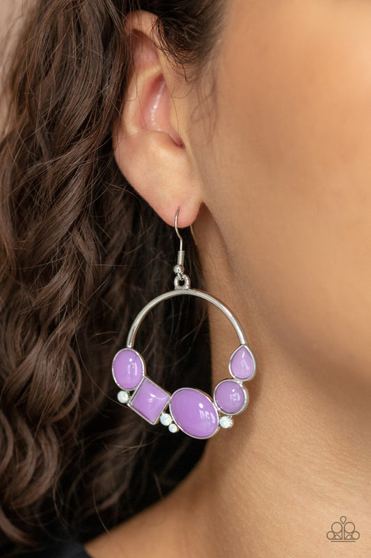 Beautifully Bubblicious - purple - Paparazzi earrings