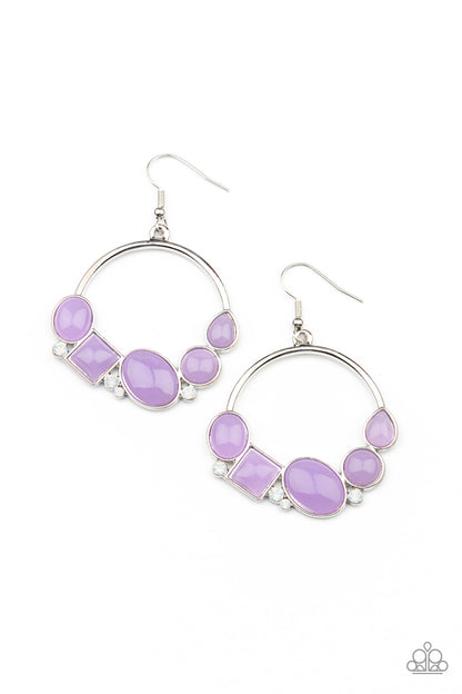 Beautifully Bubblicious - purple - Paparazzi earrings