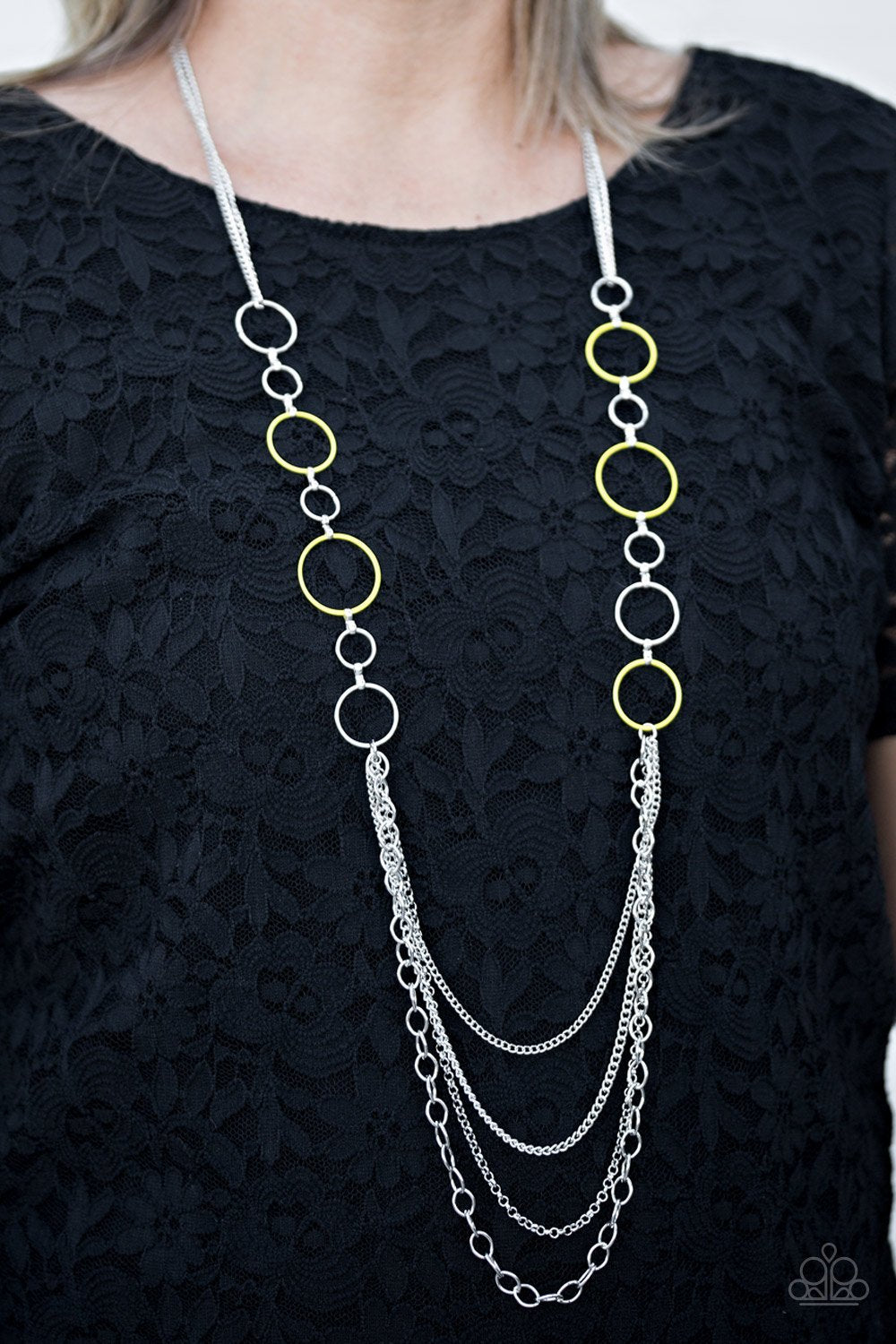 Beautifully Bubbly - yellow - Paparazzi necklace