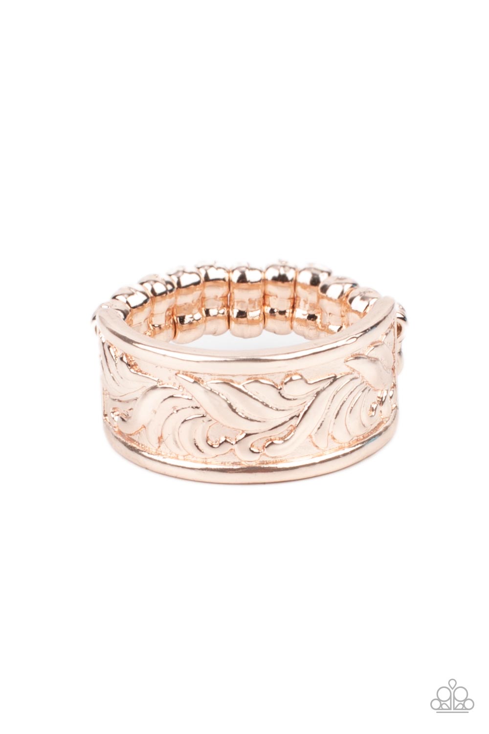 Billowy Bands - rose gold - Paparazzi ring