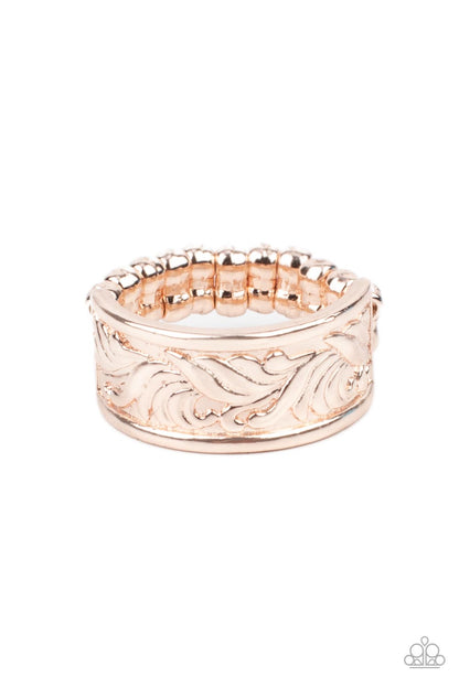 Billowy Bands - rose gold - Paparazzi ring