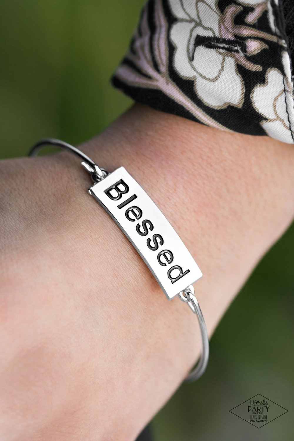 Blessed-silver-Paparazzi bracelet