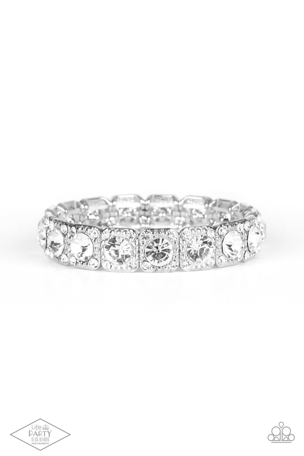 Blinged Out - white - Paparazzi bracelet