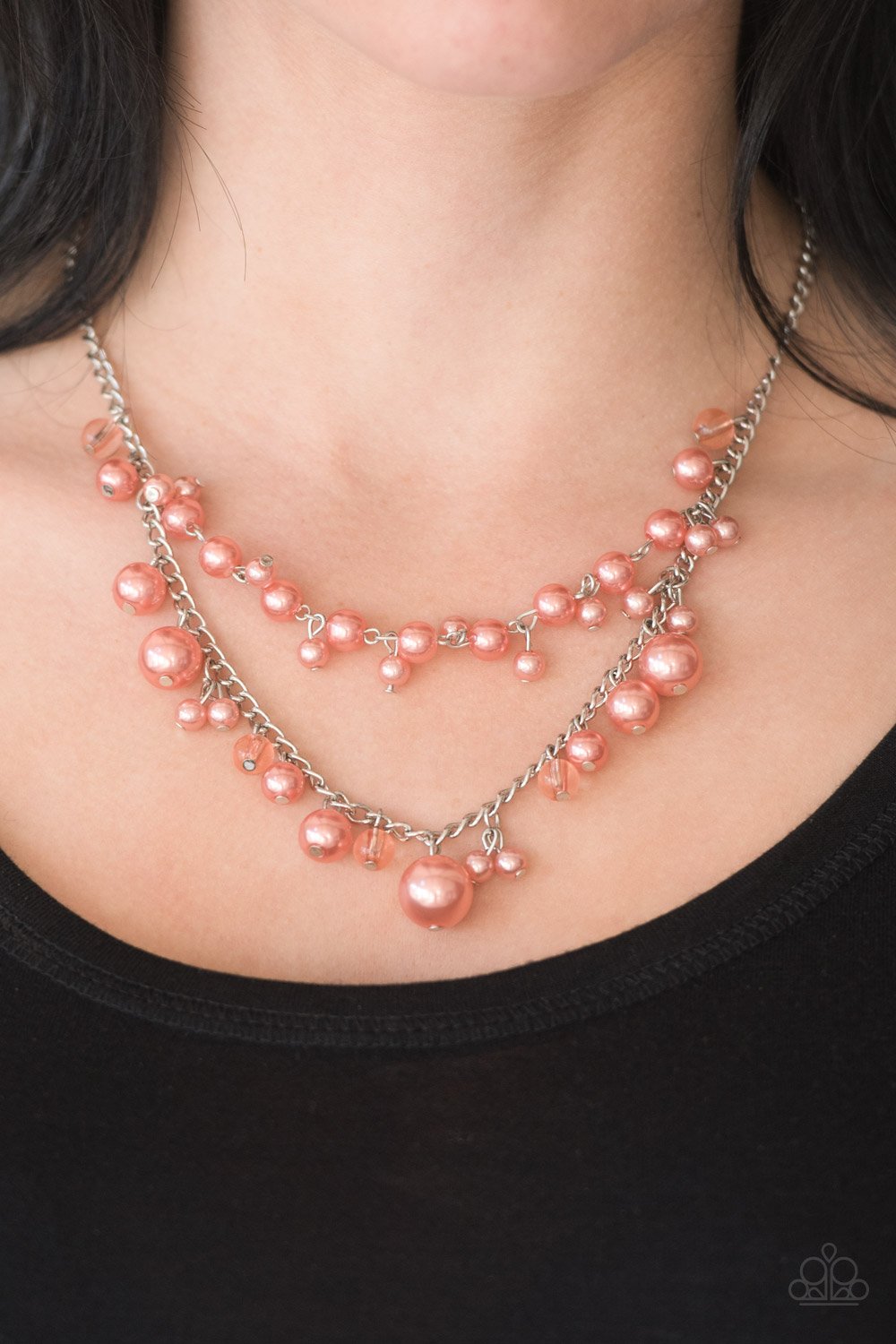 Blissfully Bridesmaid - orange - Paparazzi necklace