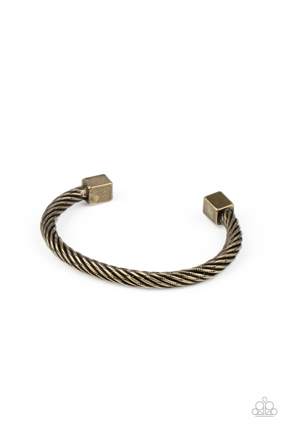 Block It Out - brass - Paparazzi men's bracelet