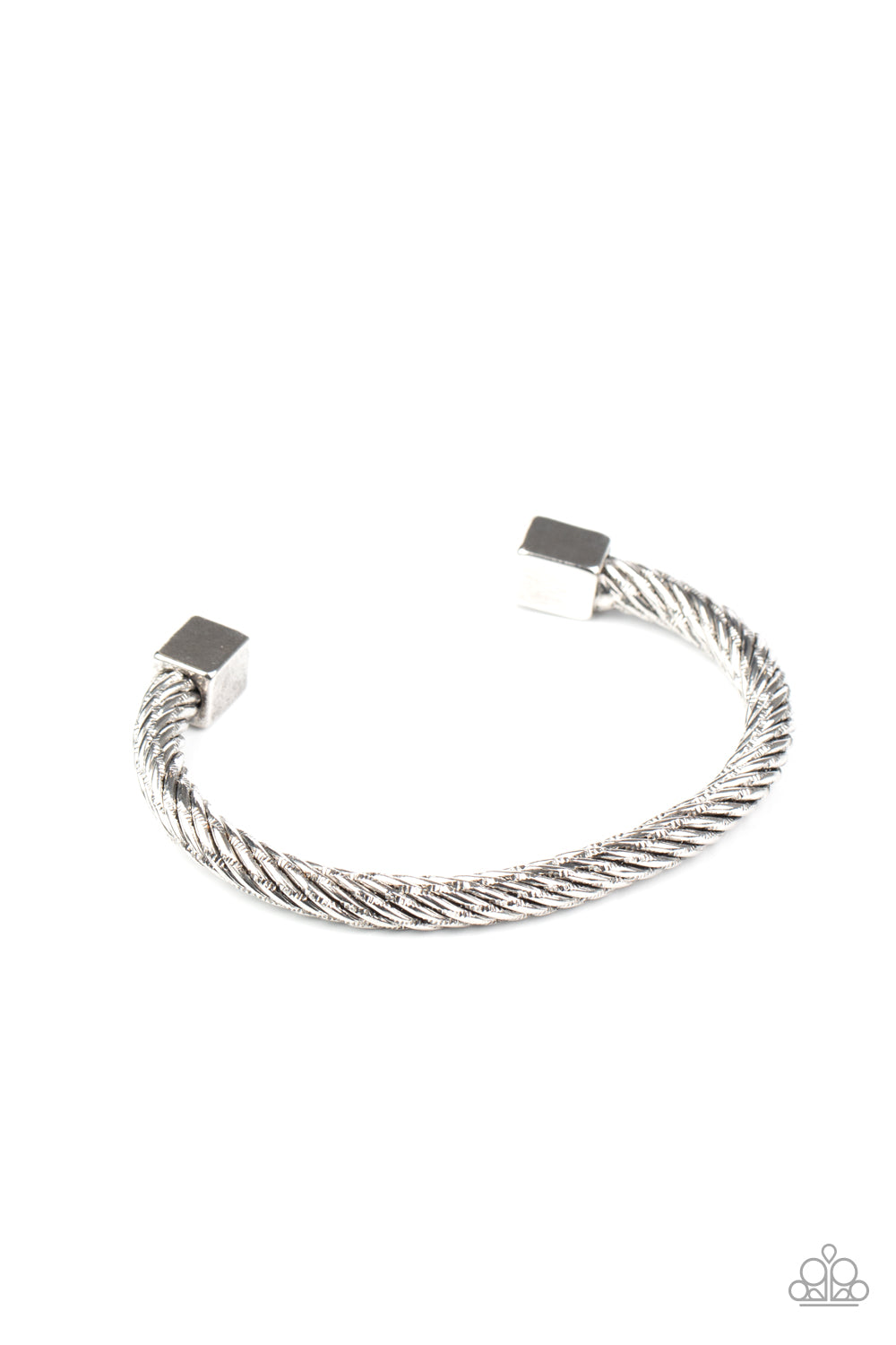 Block It Out - silver - Paparazzi mens bracelet