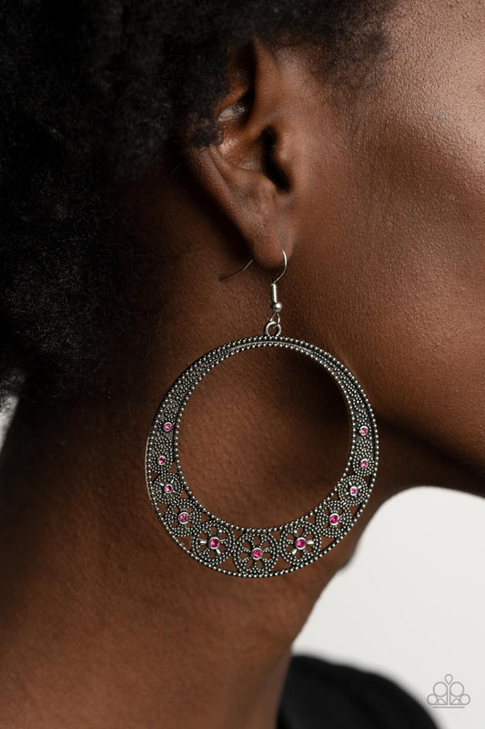 Bodaciously Blooming - pink - Paparazzi earrings
