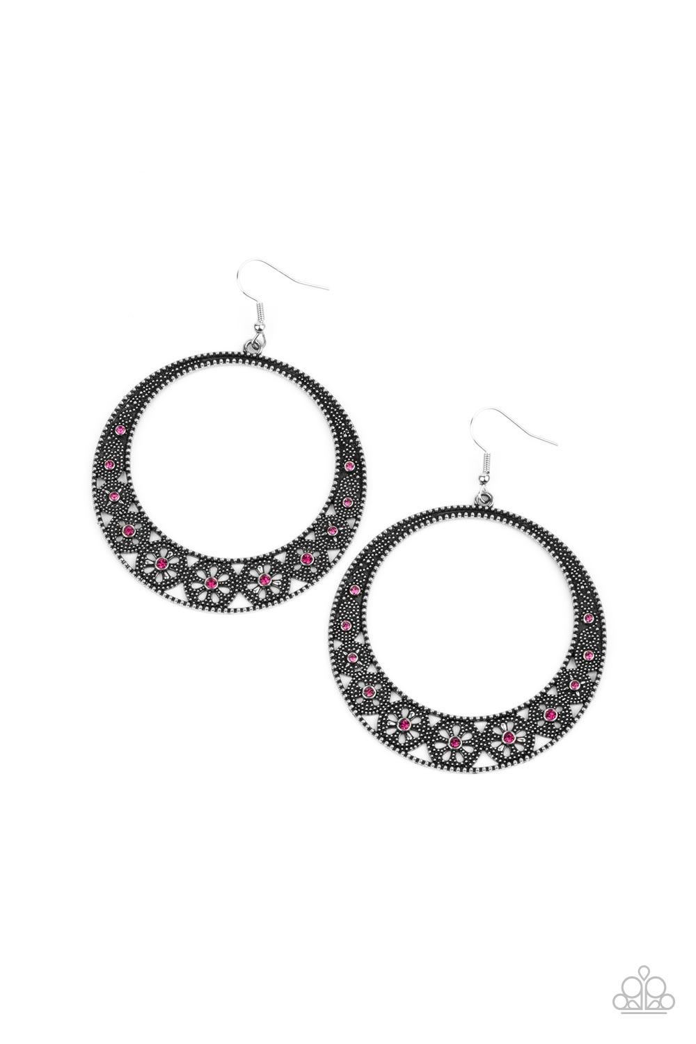 Bodaciously Blooming - pink - Paparazzi earrings