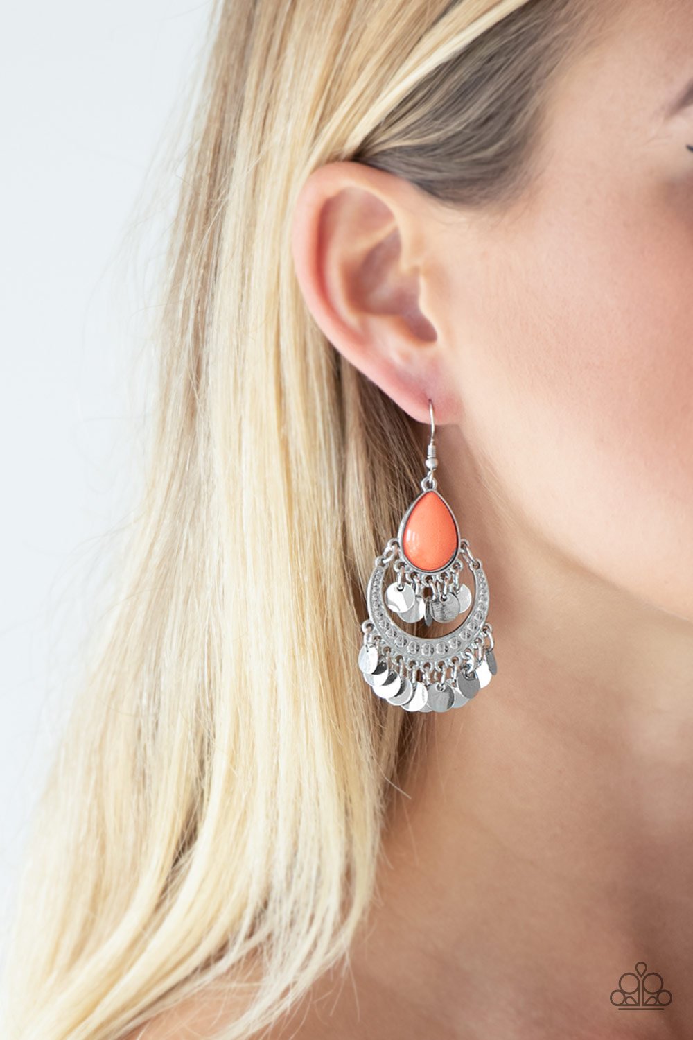 Bodaciously Boho-orange-Paparazzi earrings