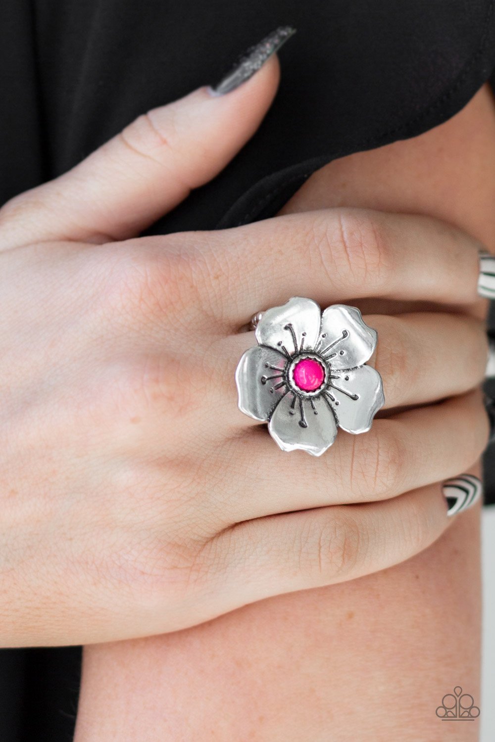 Boho Blossom - pink - Paparazzi ring