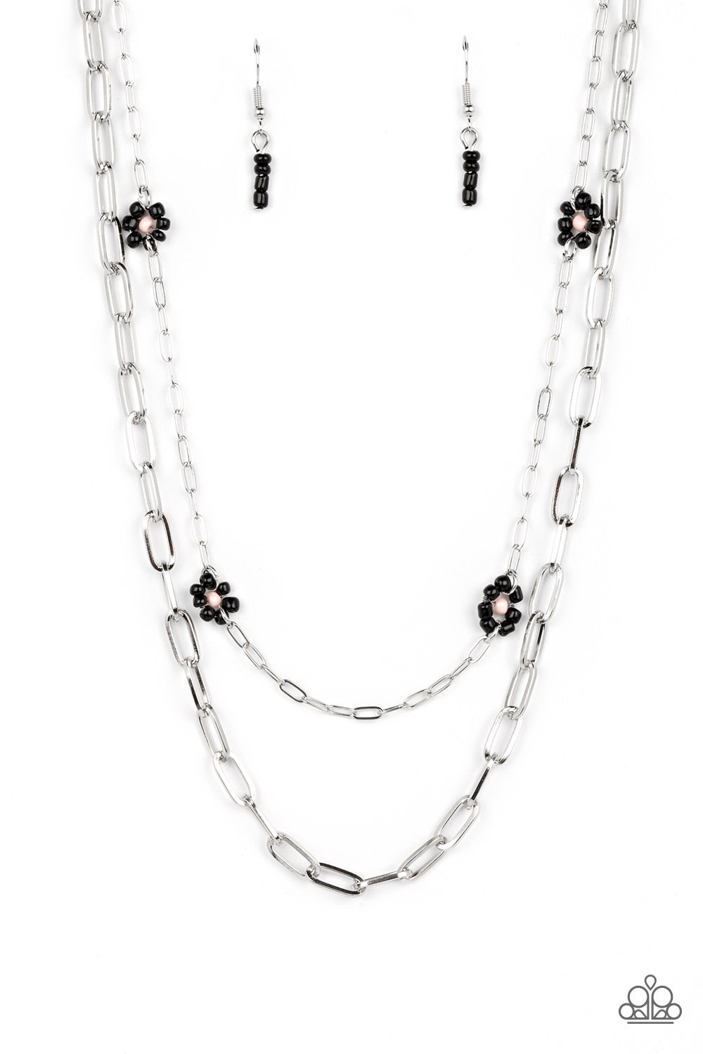 Bold Buds - black - Paparazzi necklace