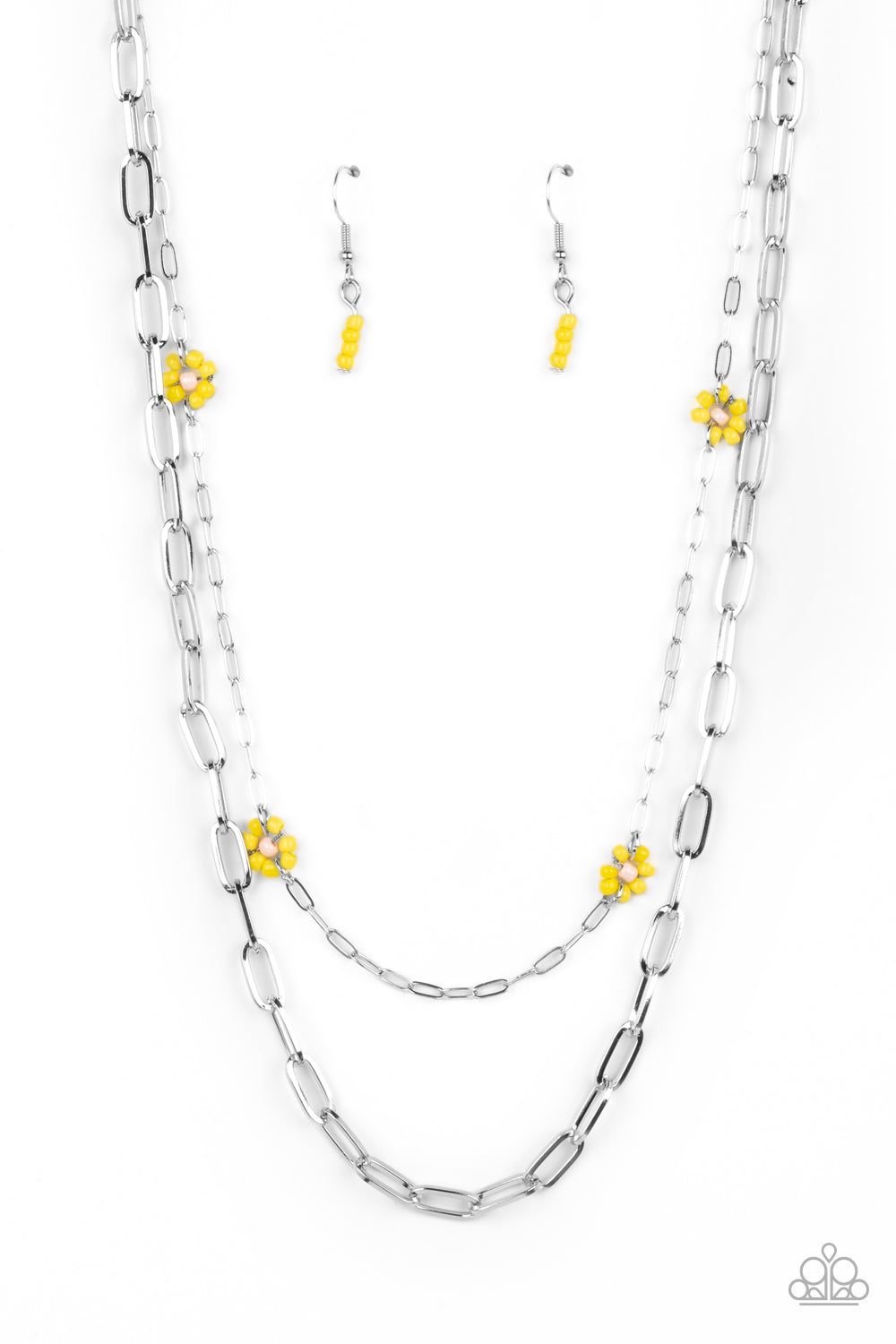 Bold Buds - yellow - Paparazzi necklace
