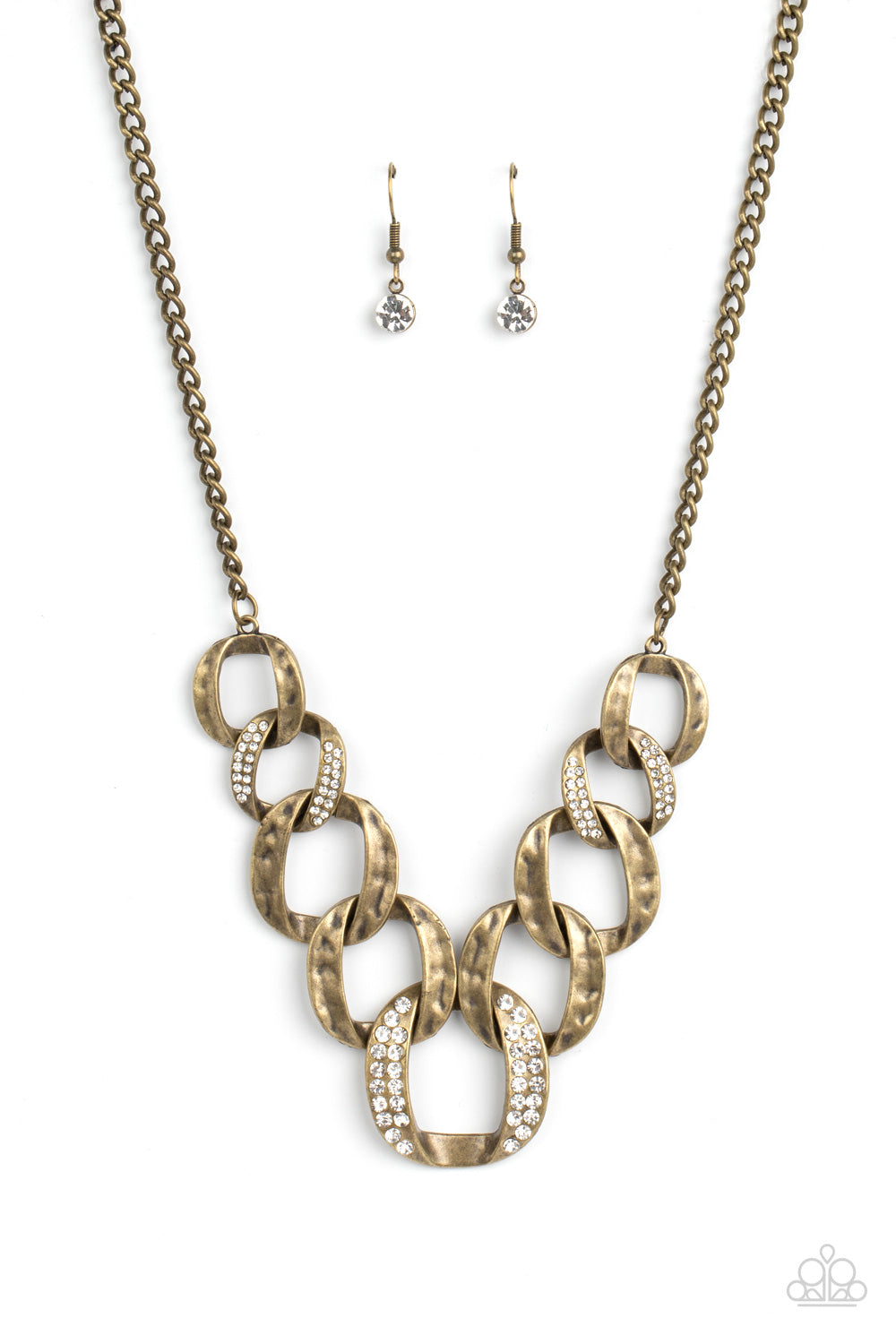 Bombshell Bling - brass - Paparazzi necklace