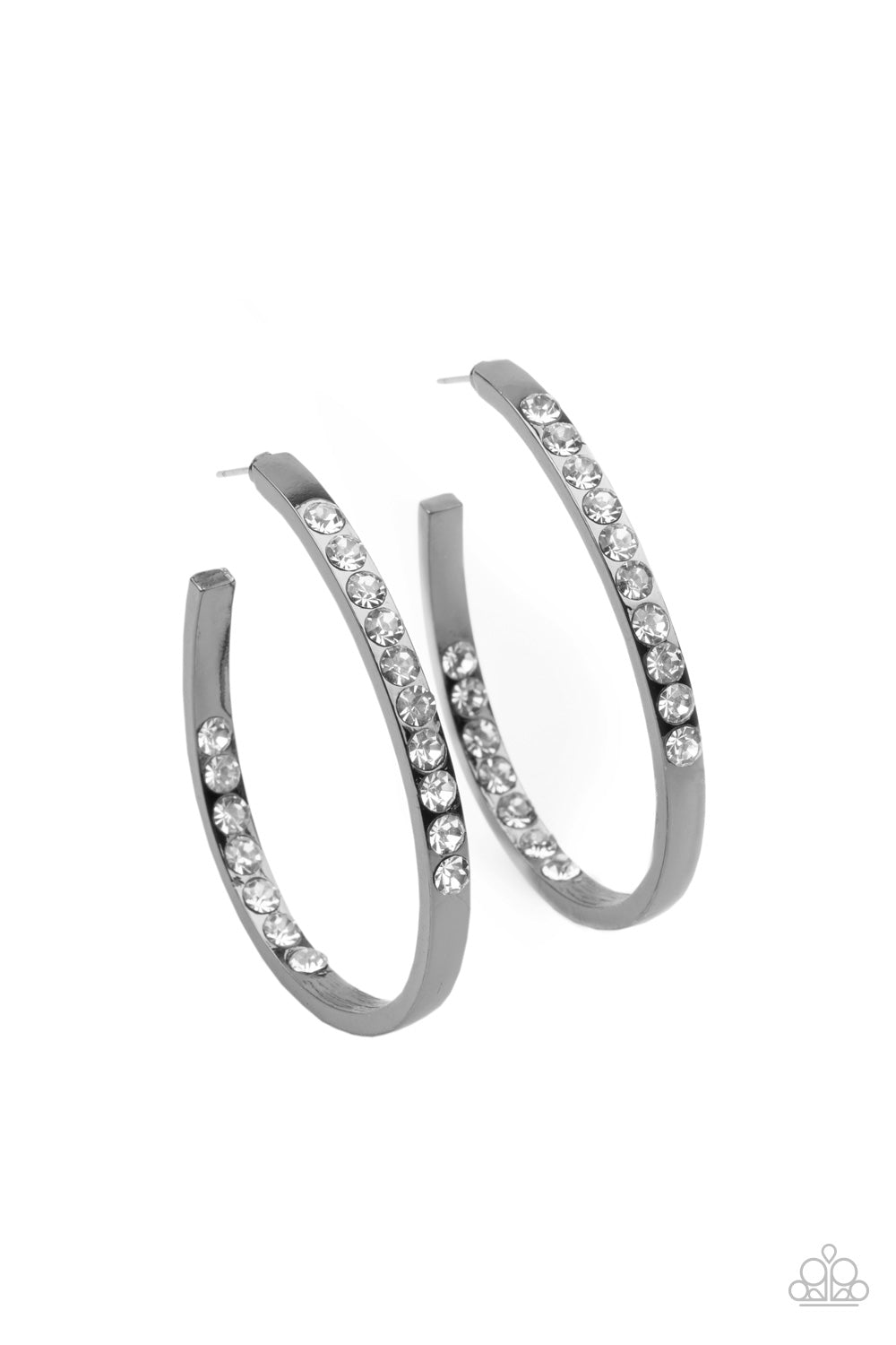 Borderline Brilliance - black - Paparazzi earrings