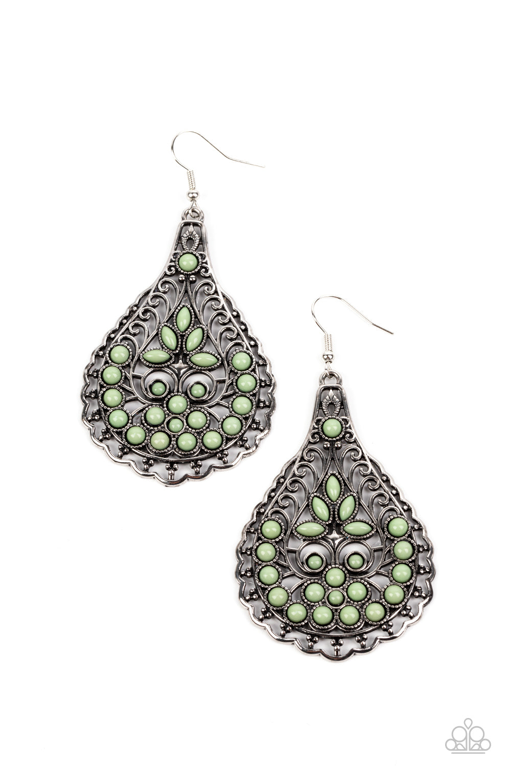 Botanical Beauty - green - Paparazzi earrings
