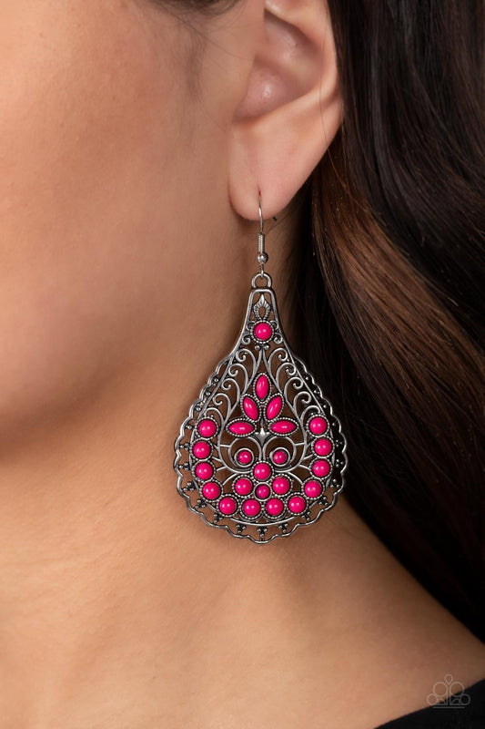 Botanical Beauty - pink - Paparazzi earrings