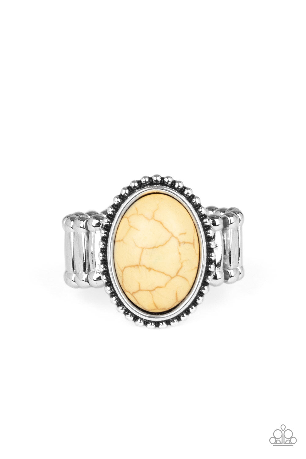 Bountiful Deserts - yellow - Paparazzi ring