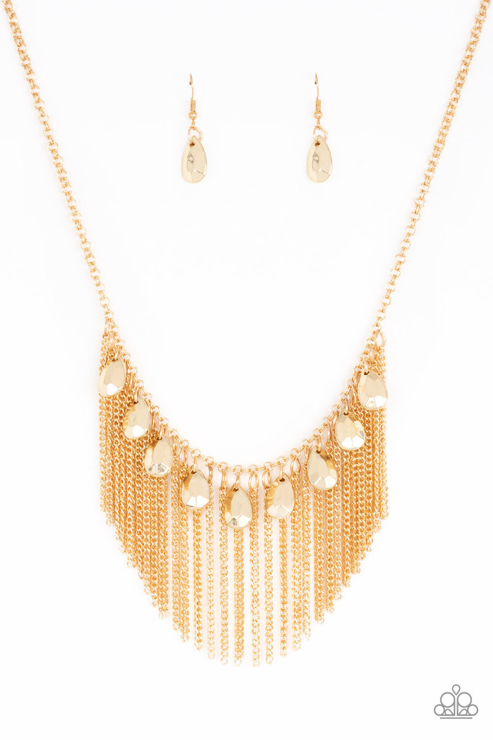 Bragging Rights - gold - Paparazzi necklace