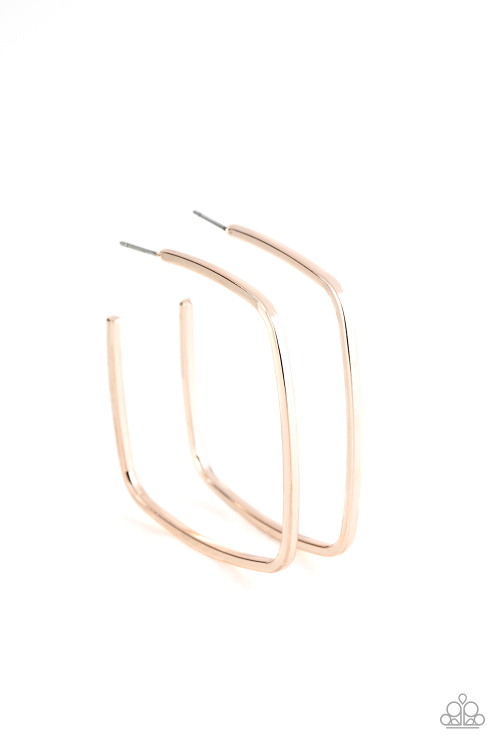 Brazen Beauty - rose gold - Paparazzi earrings