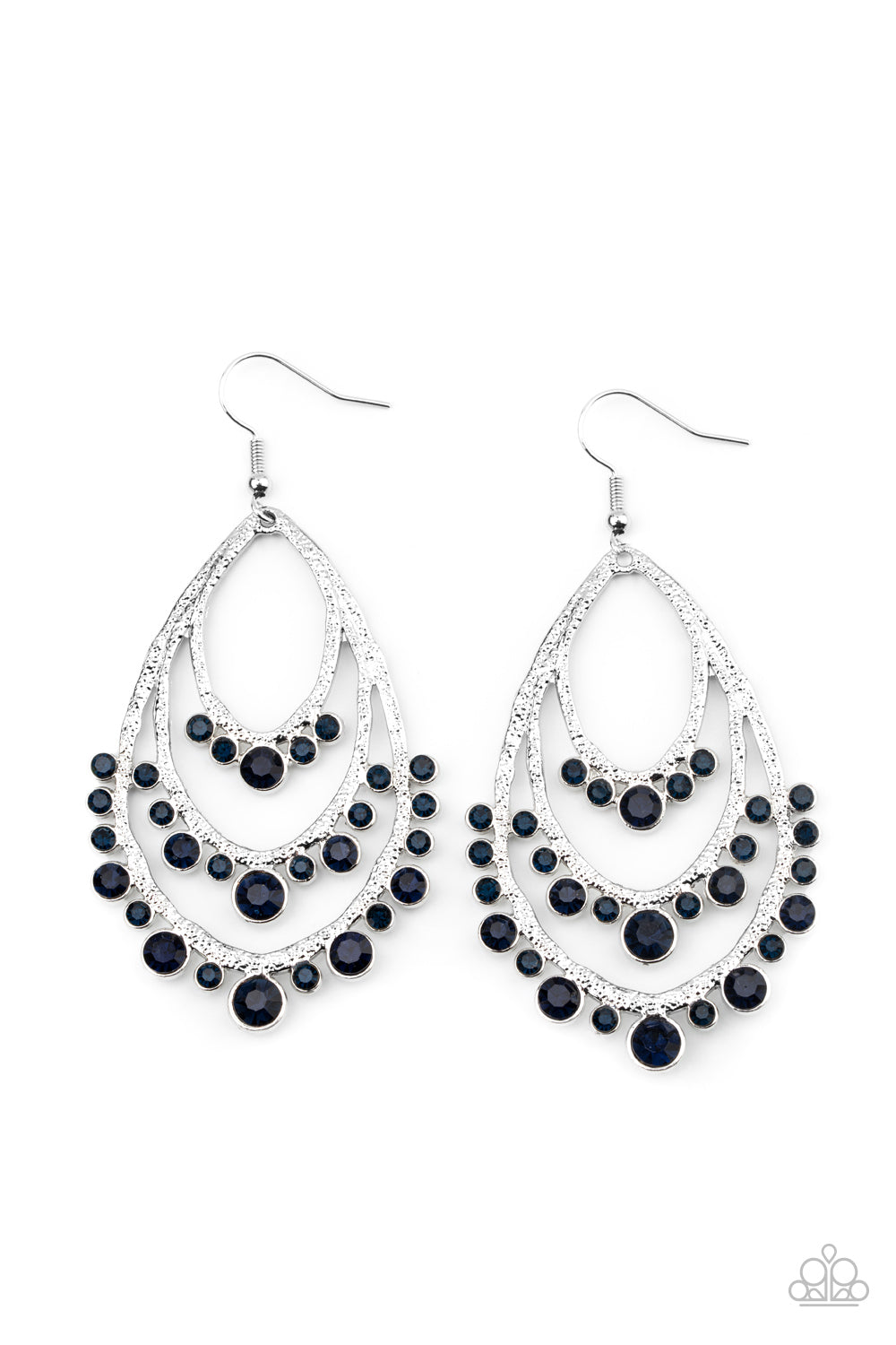 Break Out In TIERS - blue - Paparazzi earrings
