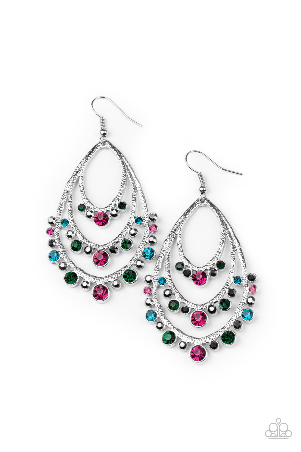 Break Out In TIERS - multi - Paparazzi earrings