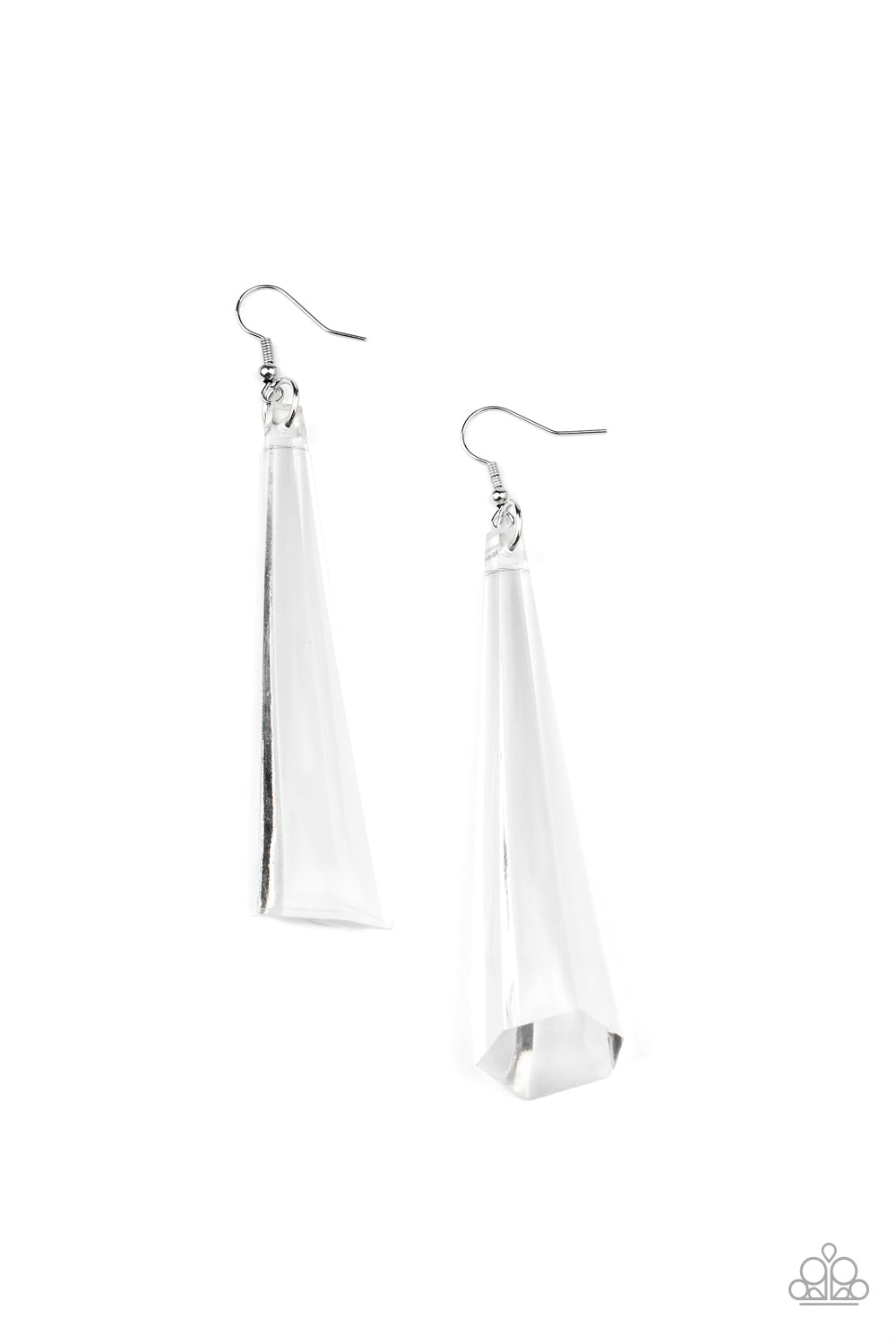 Break the Ice - white - Paparazzi earrings