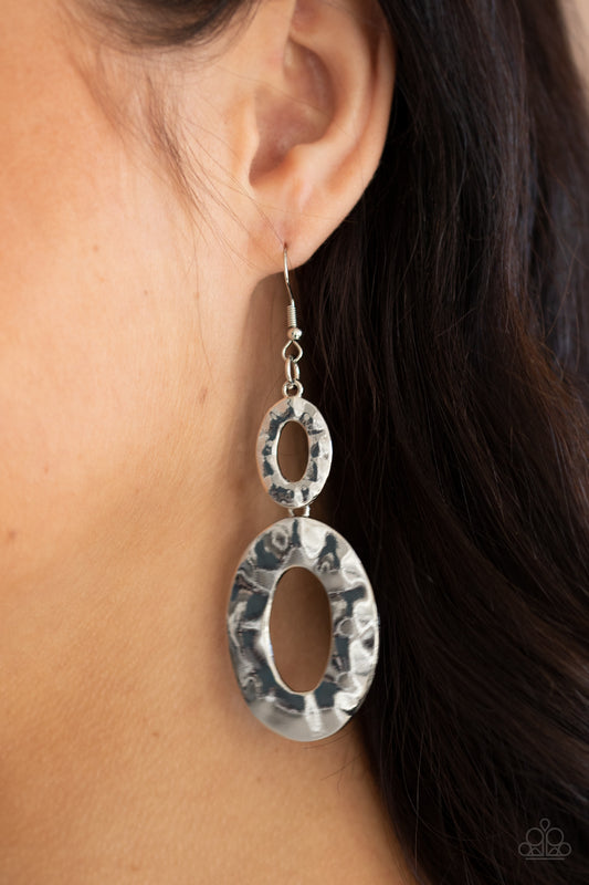 Bring on the Basics - silver - Paparazzi earrings