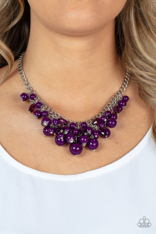 Broadway Bustle - purple - Paparazzi necklace