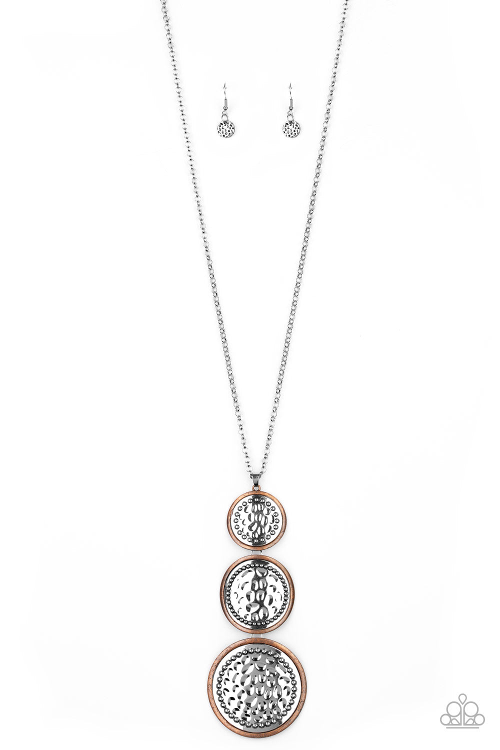 Buckle Down - copper - Paparazzi necklace