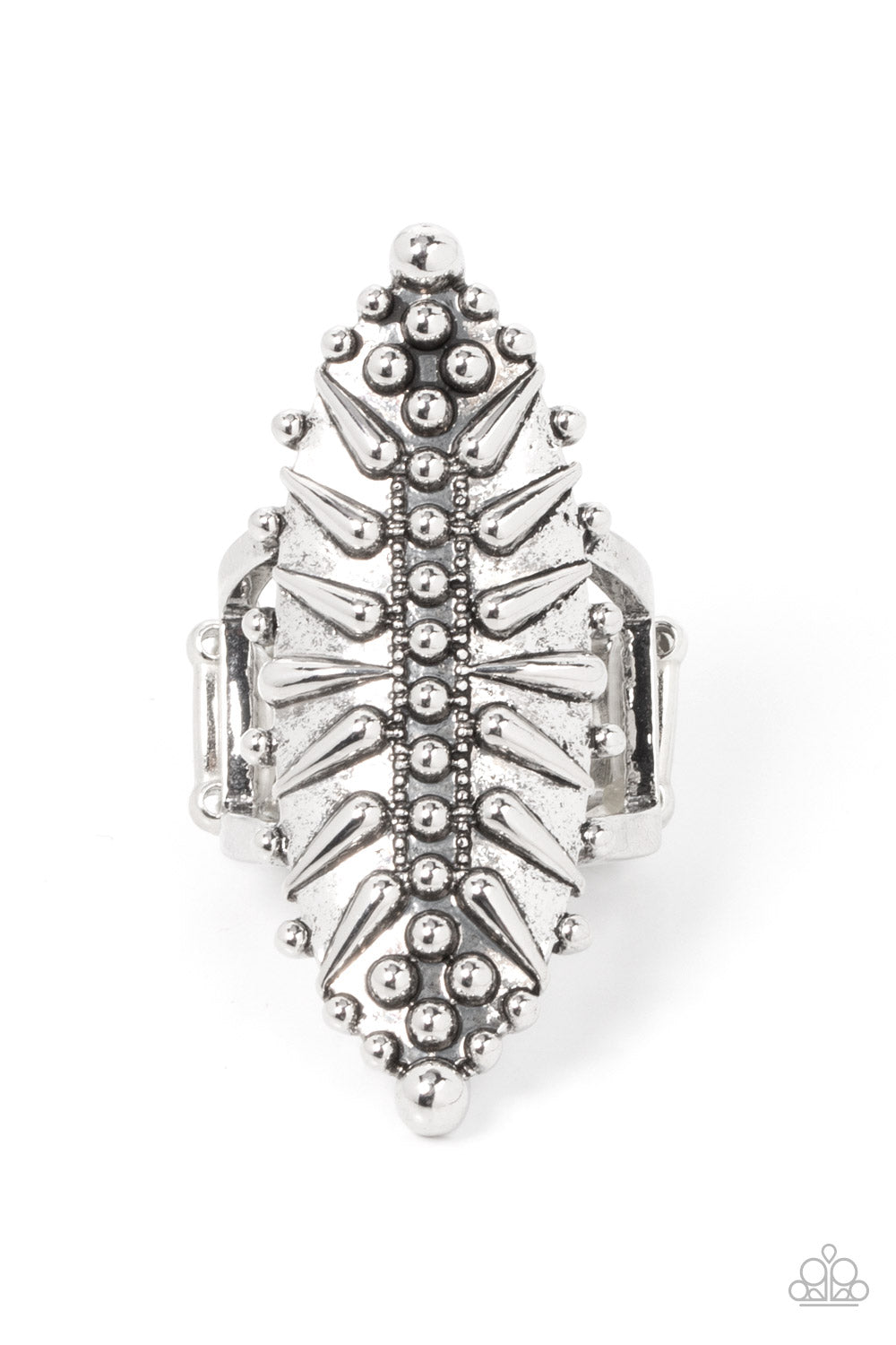 Bump, Set, Spike! - silver - Paparazzi ring
