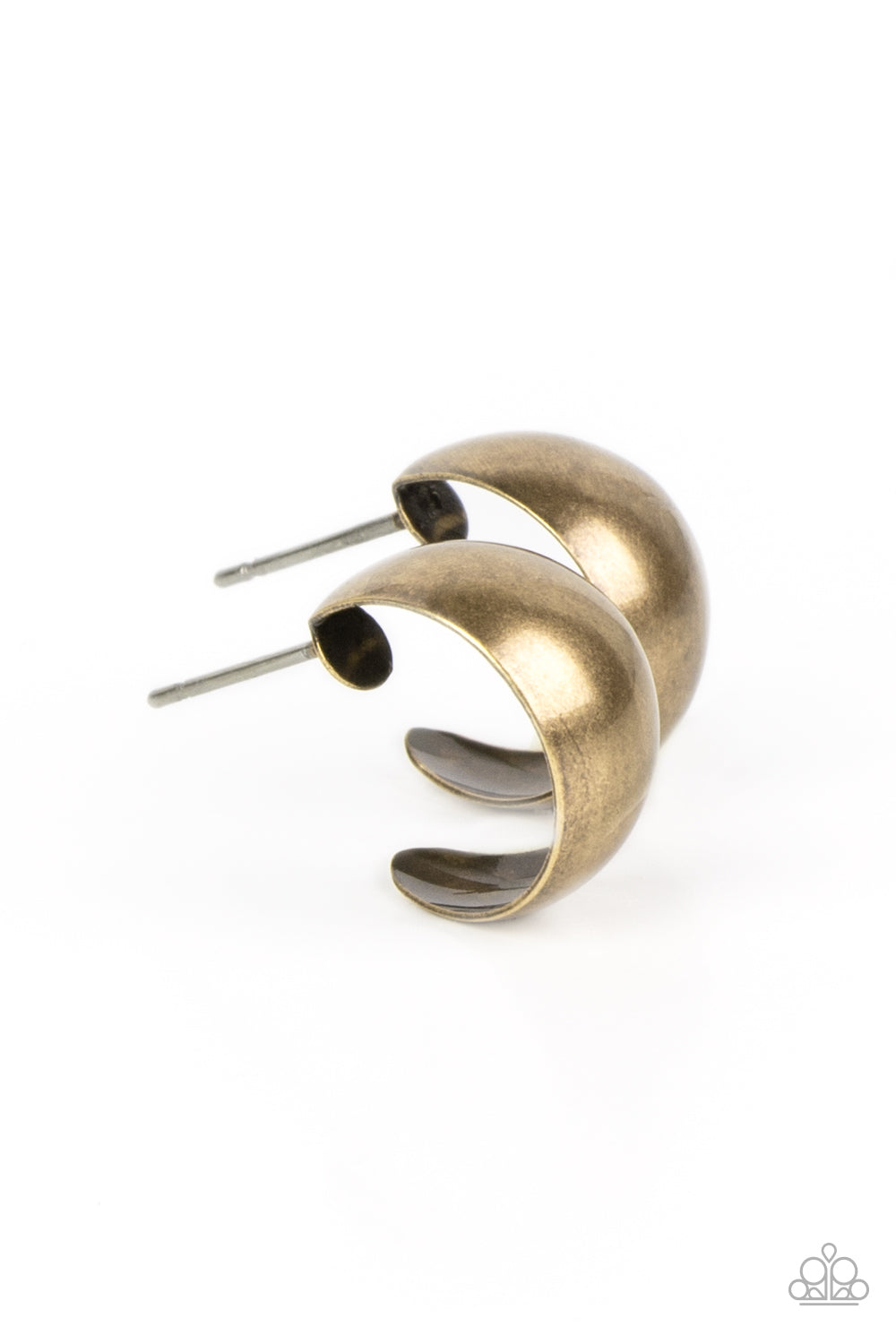 Burnished Beauty - brass - Paparazzi earrings