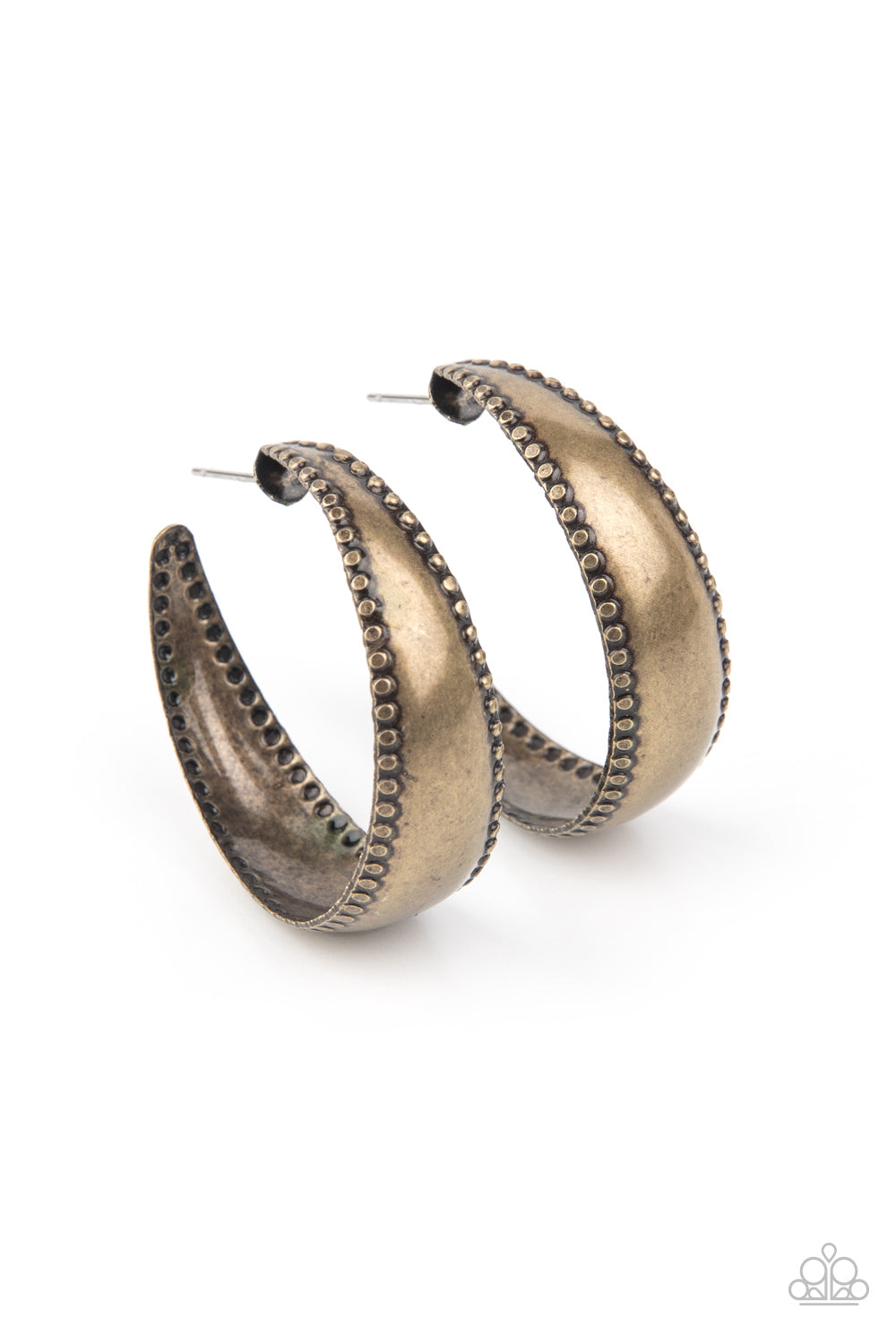 Burnished Benevolence - brass - Paparazzi earrings