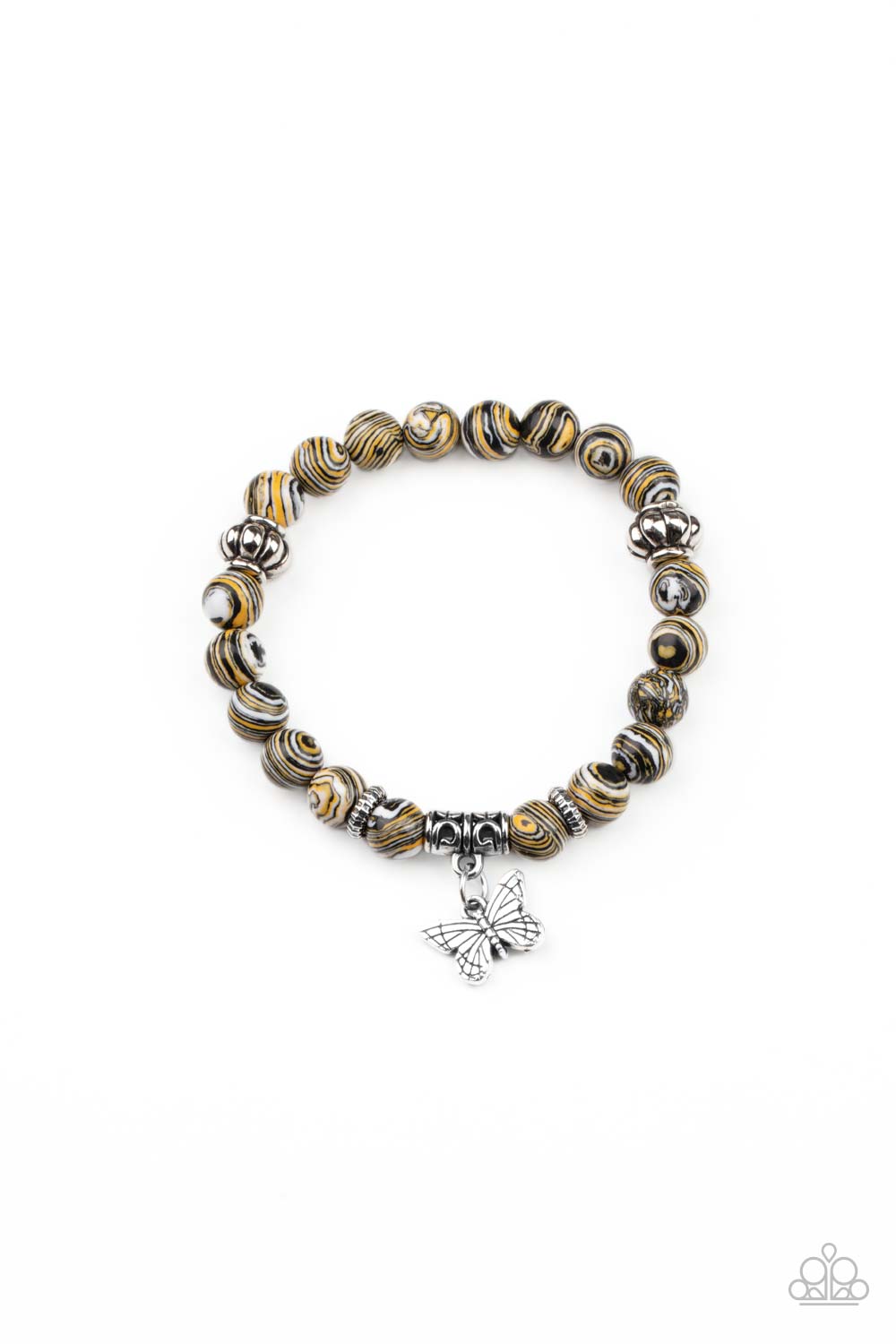 Butterfly Wishes - yellow - Paparazzi bracelet