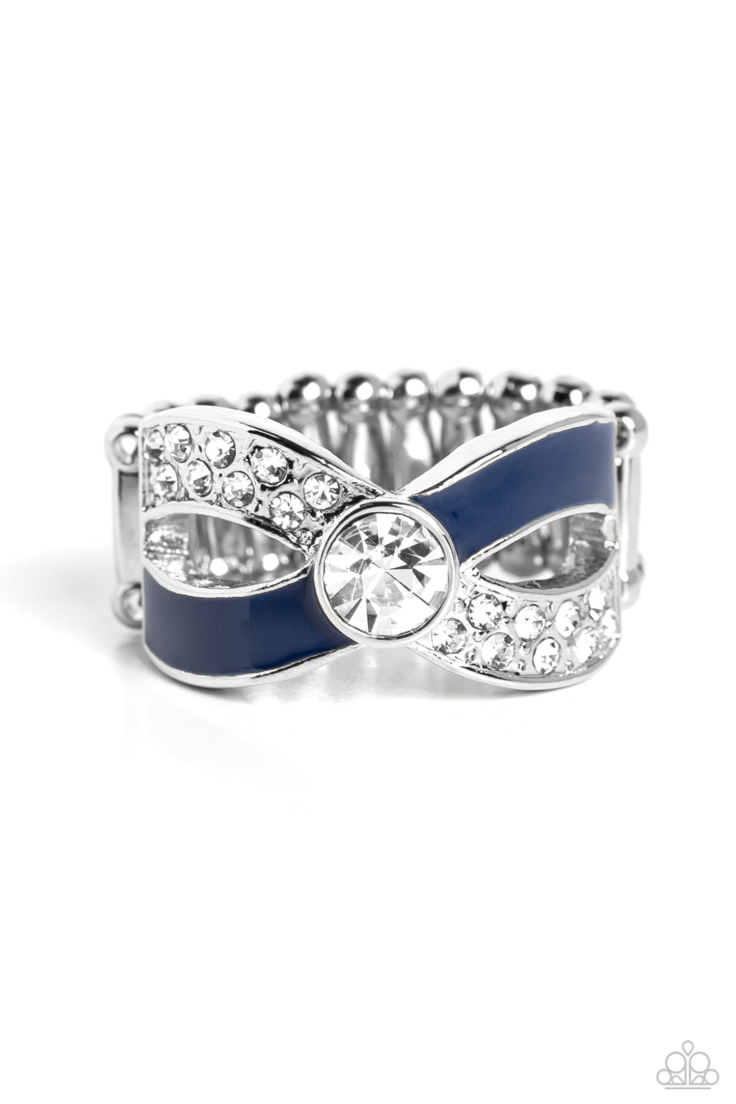 CROSSED and Found - blue - Paparazzi ring