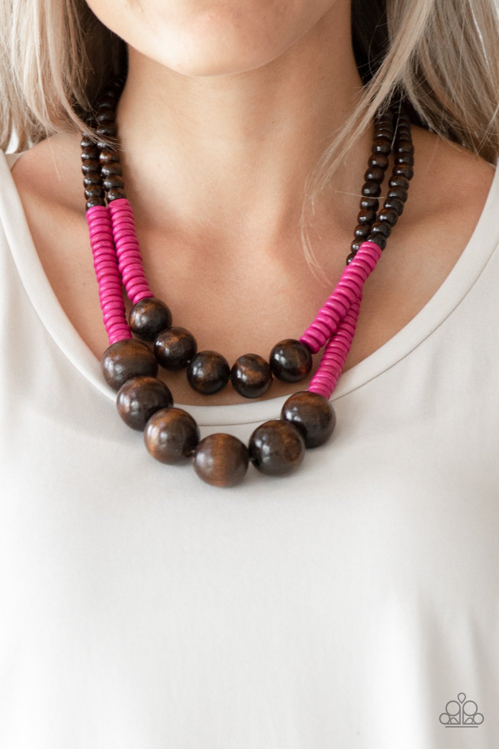 Cancun Castaway - pink - Paparazzi necklace