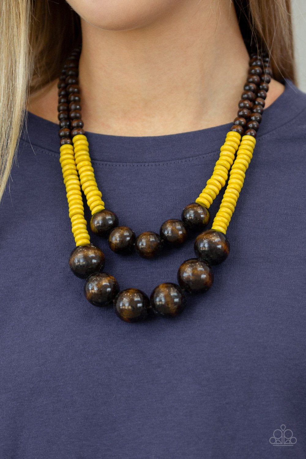 Cancun Castaway - yellow - Paparazzi necklace