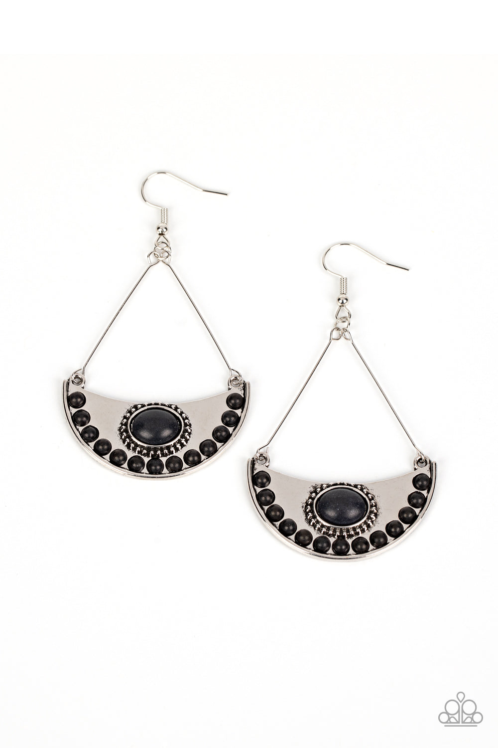 Canyon Canoe Ride - black - Paparazzi earrings
