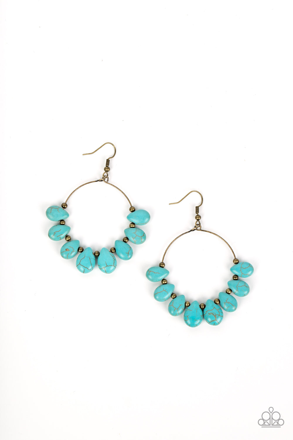 Canyon Quarry - brass - Paparazzi earrings